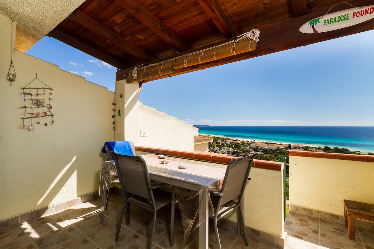 Ferienwohnung mit Panoramablick in Monte Nai bei Costa Rei